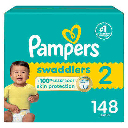 Pampers Baby Diapers - Swaddlers - Size 5, 132 Count, Ultra Absorbent Disposable Infant Diaper - 7DAY'S