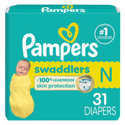 Pampers Baby Diapers - Swaddlers - Size 5, 132 Count, Ultra Absorbent Disposable Infant Diaper - 7DAY'S