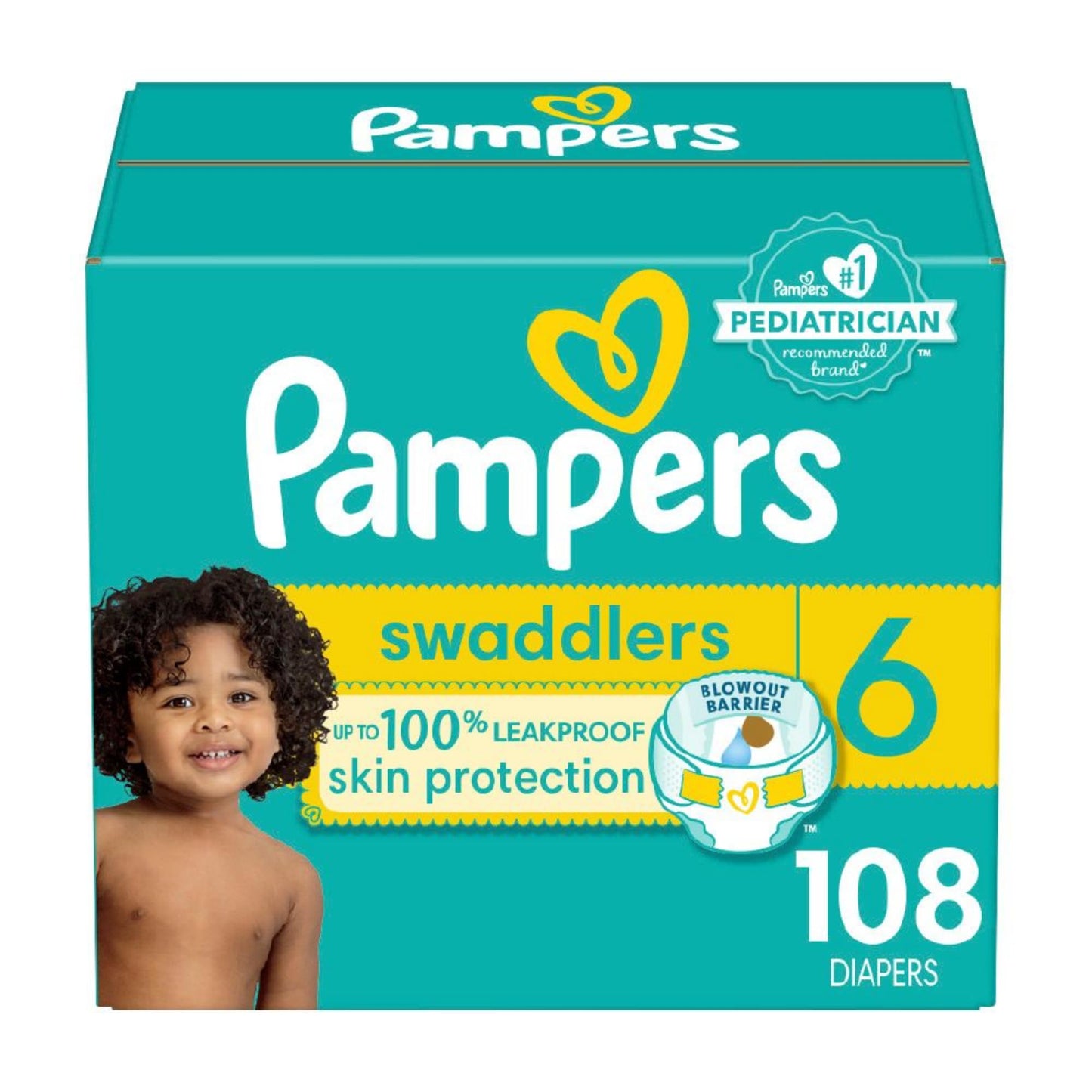 Pampers Baby Diapers - Swaddlers - Size 5, 132 Count, Ultra Absorbent Disposable Infant Diaper - 7DAY'S