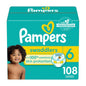 Pampers Baby Diapers - Swaddlers - Size 5, 132 Count, Ultra Absorbent Disposable Infant Diaper - 7DAY'S