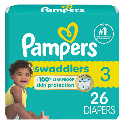 Pampers Baby Diapers - Swaddlers - Size 5, 132 Count, Ultra Absorbent Disposable Infant Diaper - 7DAY'S