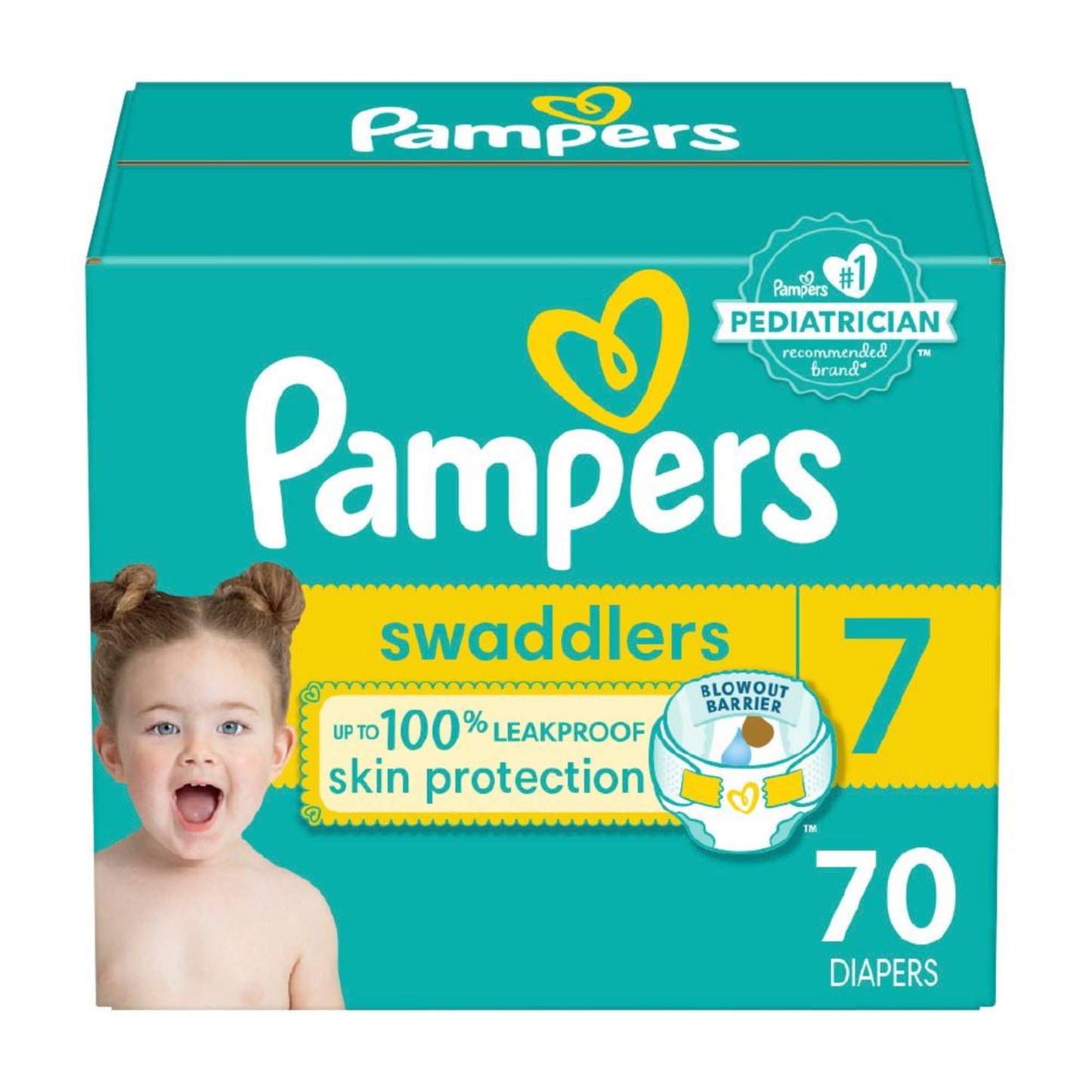 Pampers Baby Diapers - Swaddlers - Size 5, 132 Count, Ultra Absorbent Disposable Infant Diaper - 7DAY'S