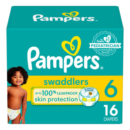 Pampers Baby Diapers - Swaddlers - Size 5, 132 Count, Ultra Absorbent Disposable Infant Diaper - 7DAY'S