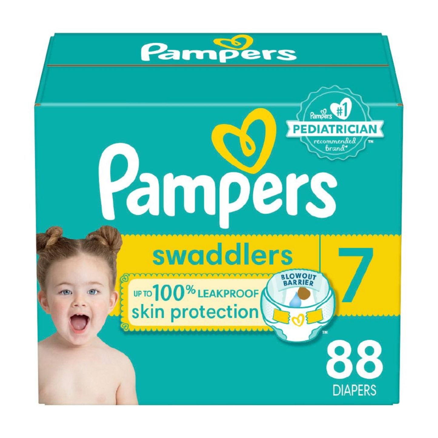 Pampers Baby Diapers - Swaddlers - Size 5, 132 Count, Ultra Absorbent Disposable Infant Diaper - 7DAY'S