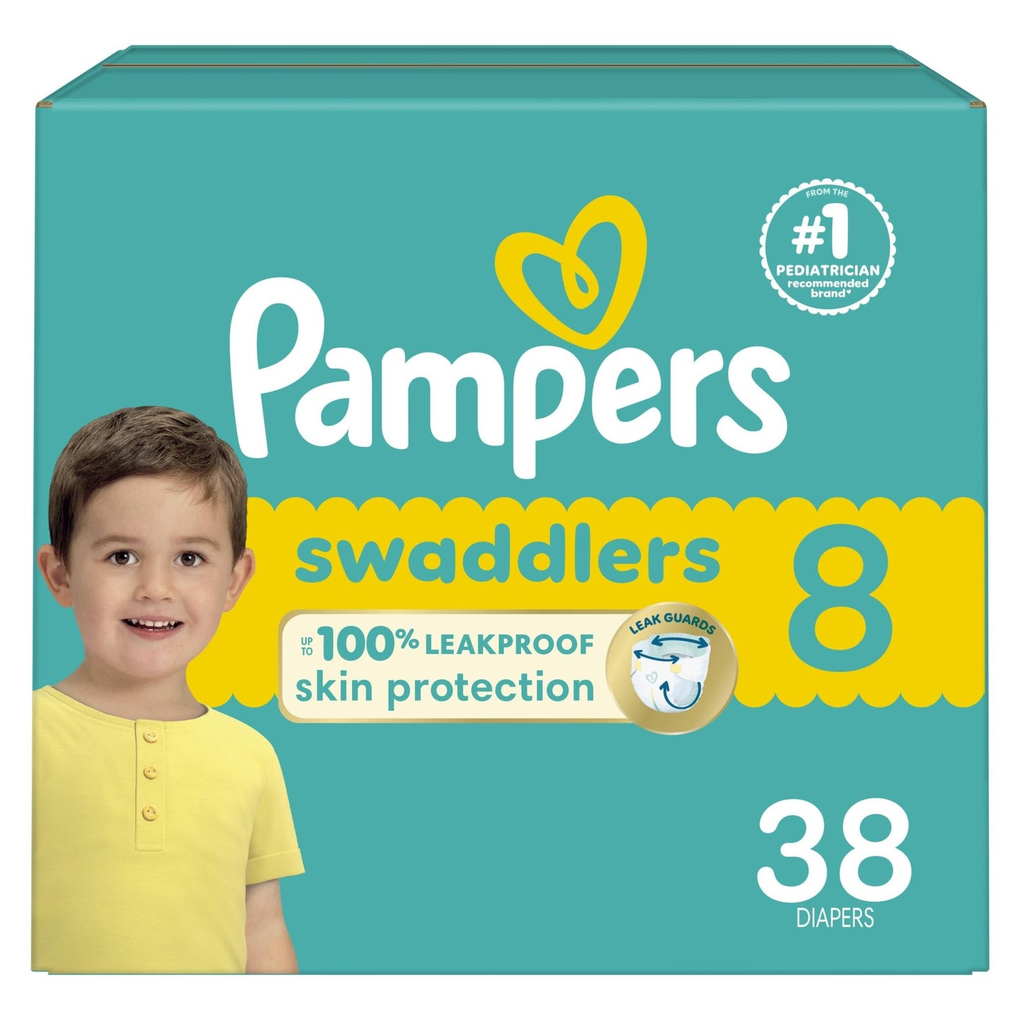Pampers Baby Diapers - Swaddlers - Size 5, 132 Count, Ultra Absorbent Disposable Infant Diaper - 7DAY'S