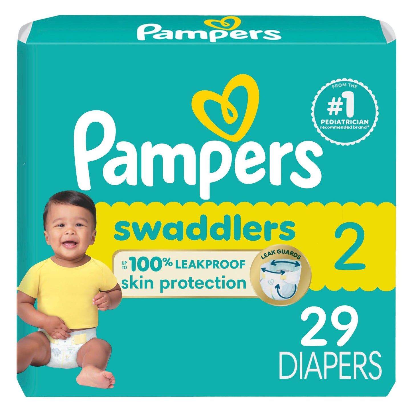 Pampers Baby Diapers - Swaddlers - Size 5, 132 Count, Ultra Absorbent Disposable Infant Diaper - 7DAY'S