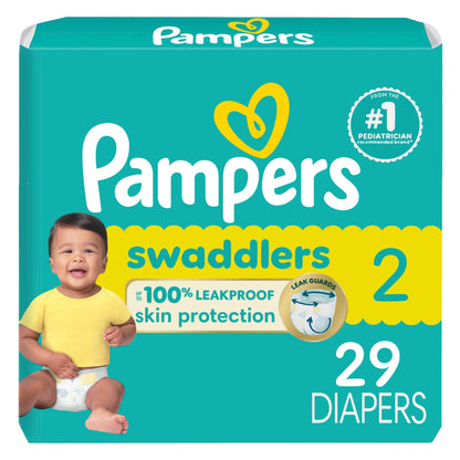 Pampers Baby Diapers - Swaddlers - Size 5, 132 Count, Ultra Absorbent Disposable Infant Diaper - 7DAY'S