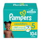 Pampers Baby Diapers - Swaddlers - Size 5, 132 Count, Ultra Absorbent Disposable Infant Diaper - 7DAY'S