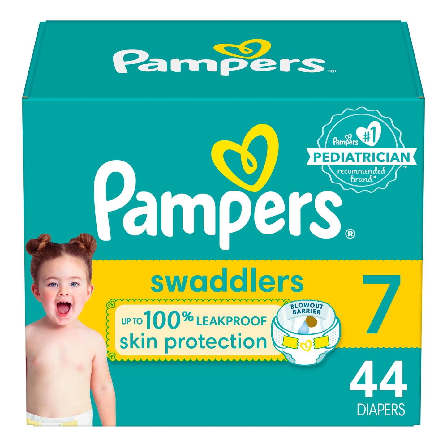 Pampers Baby Diapers - Swaddlers - Size 5, 132 Count, Ultra Absorbent Disposable Infant Diaper - 7DAY'S