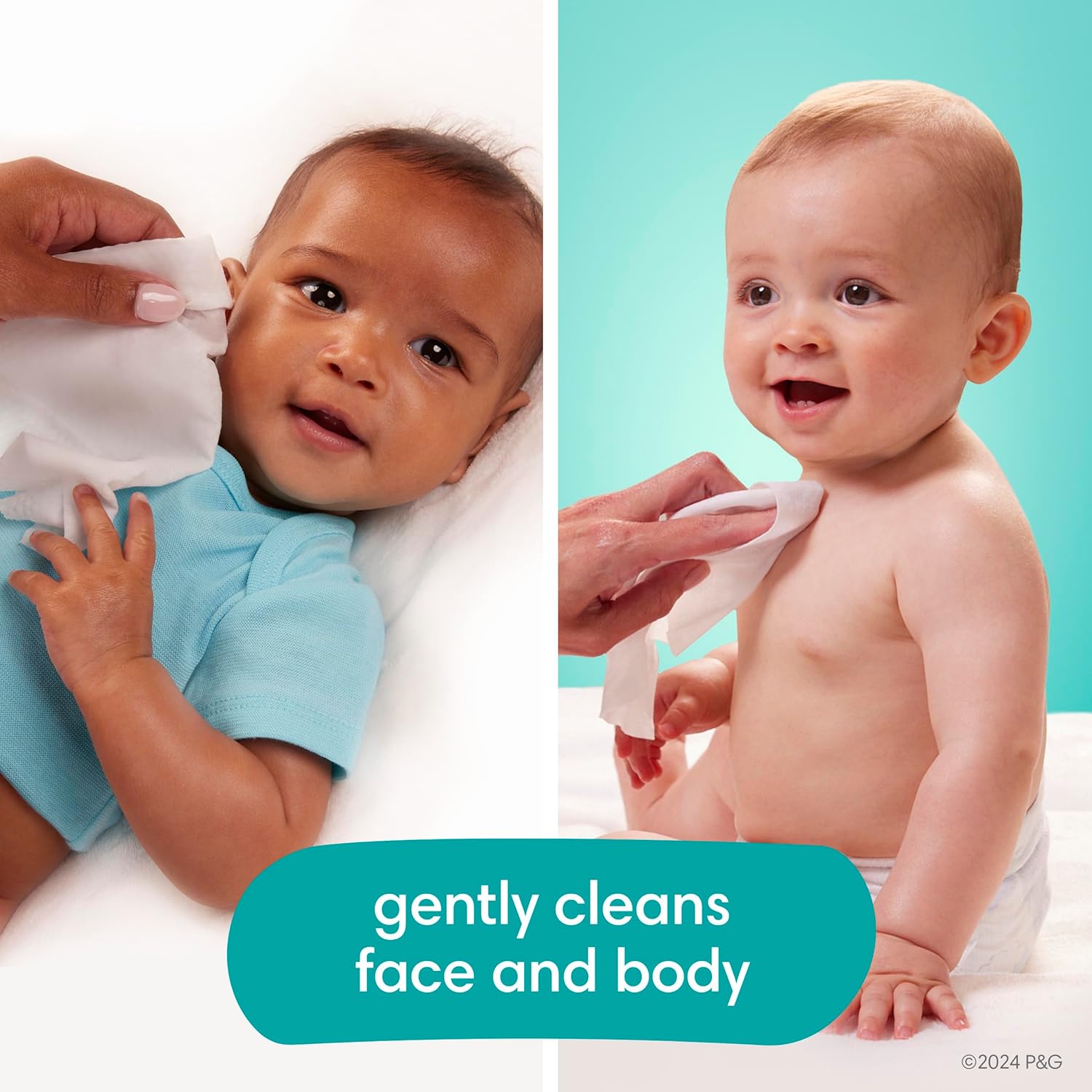 Pampers Baby Wipes Aqua Pure, 99% water - based wipes, Hypoallergenic and Unscented Baby Wipes, 672 Wipes Total (12 Flip - Top Packs) - 7DAY'S