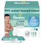Pampers Baby Wipes Aqua Pure, 99% water - based wipes, Hypoallergenic and Unscented Baby Wipes, 672 Wipes Total (12 Flip - Top Packs) - 7DAY'S