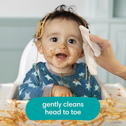 Pampers Baby Wipes, Complete Clean Baby Fresh Scented Wipe, Gently Cleans Head to Toe, 72 Total (1 Flip - Top Packs) - 7DAY'S