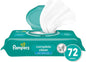 Pampers Baby Wipes, Complete Clean Baby Fresh Scented Wipe, Gently Cleans Head to Toe, 72 Total (1 Flip - Top Packs) - 7DAY'S