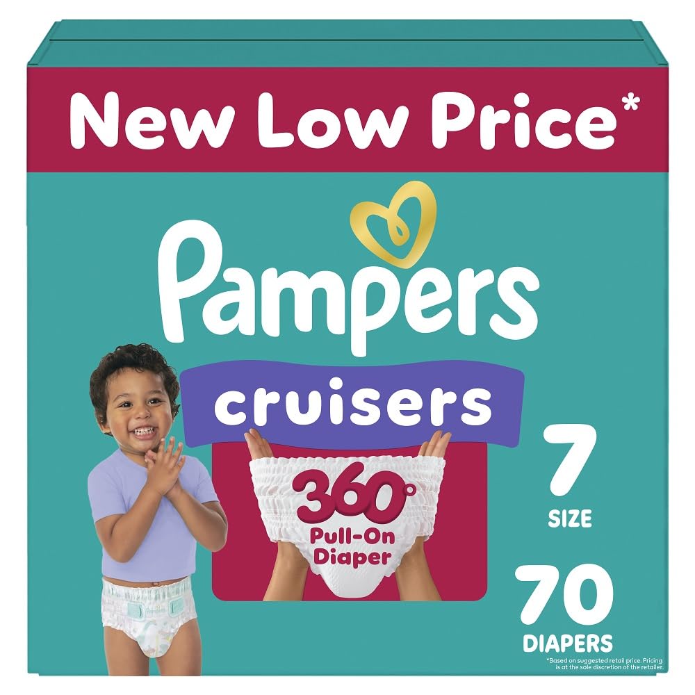 Pampers Diapers - Cruisers 360 - Size 5, 128 Count, Babyproof up to 100% Leakproof Pull - On Diaper - 7DAY'S