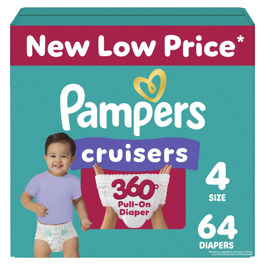 Pampers Diapers - Cruisers 360 - Size 5, 128 Count, Babyproof up to 100% Leakproof Pull - On Diaper - 7DAY'S