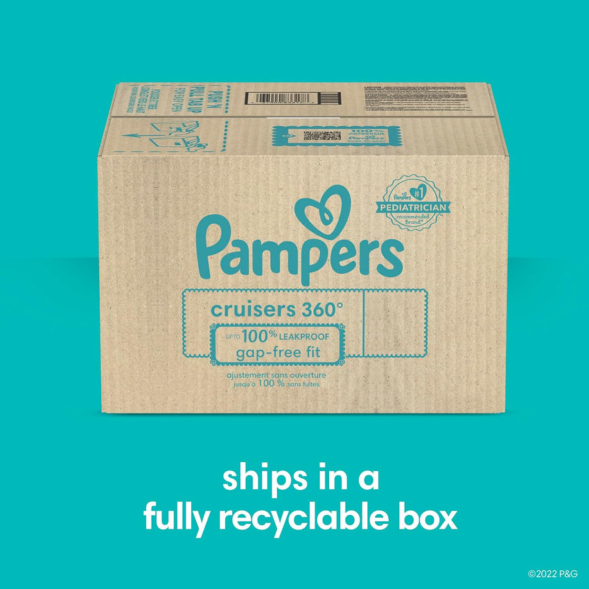 Pampers Diapers - Cruisers 360 - Size 5, 128 Count, Babyproof up to 100% Leakproof Pull - On Diaper - 7DAY'S