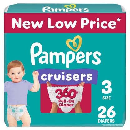 Pampers Diapers - Cruisers 360 - Size 5, 128 Count, Babyproof up to 100% Leakproof Pull - On Diaper - 7DAY'S