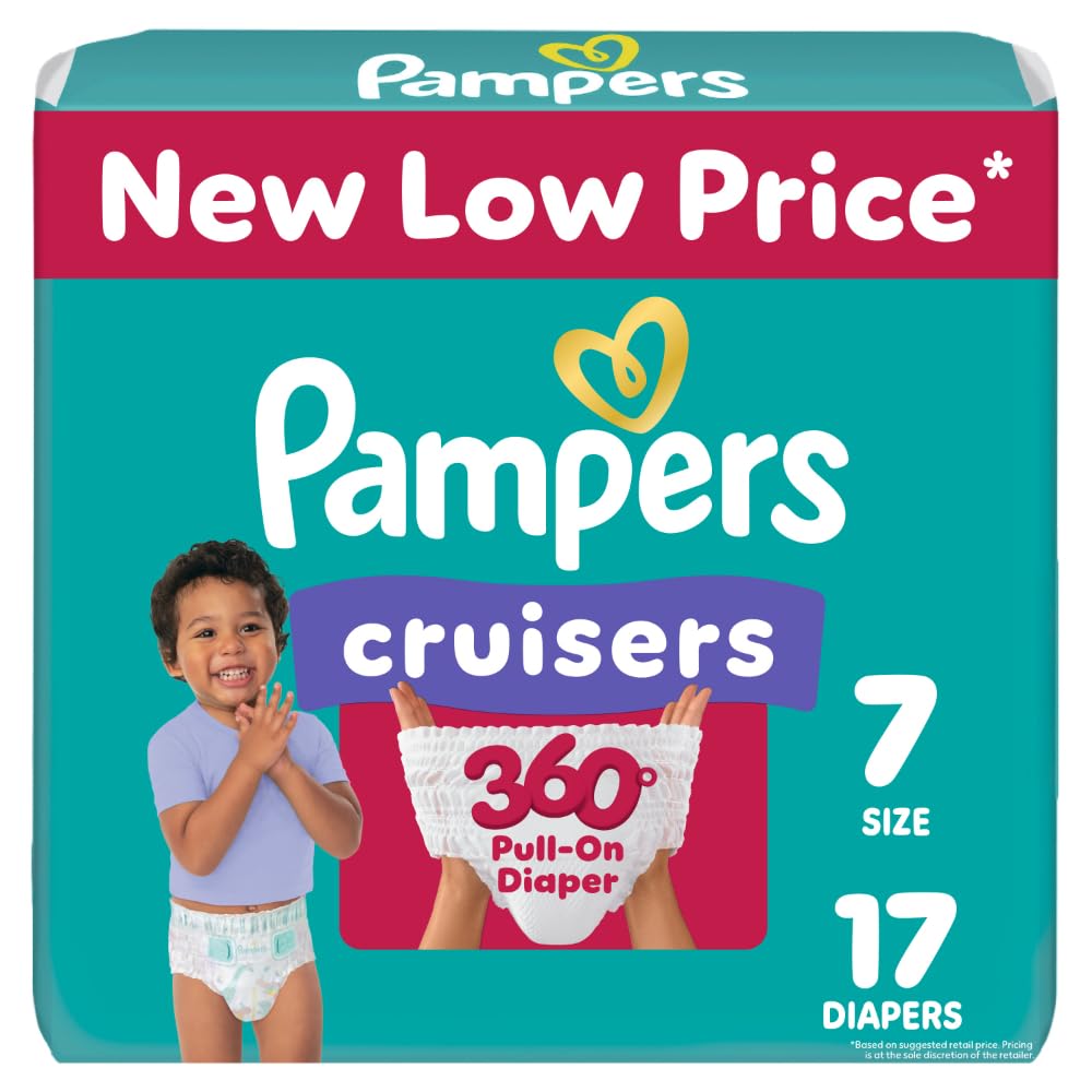 Pampers Diapers - Cruisers 360 - Size 5, 128 Count, Babyproof up to 100% Leakproof Pull - On Diaper - 7DAY'S