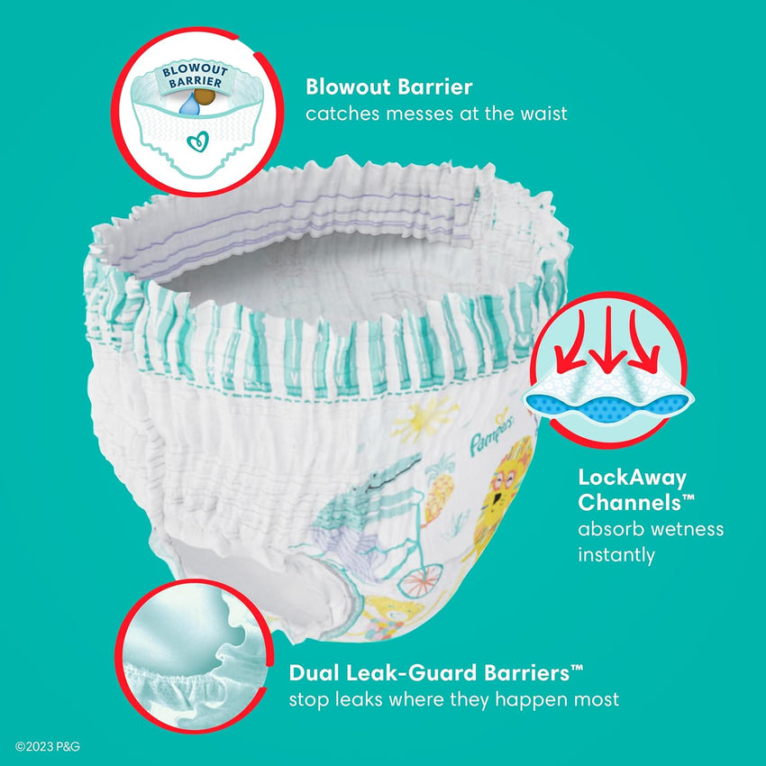 Pampers Diapers - Cruisers 360 - Size 5, 128 Count, Babyproof up to 100% Leakproof Pull - On Diaper - 7DAY'S