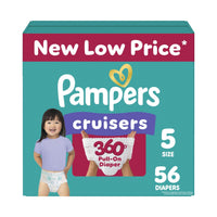 Pampers Diapers - Cruisers 360 - Size 5, 128 Count, Babyproof up to 100% Leakproof Pull - On Diaper - 7DAY'S