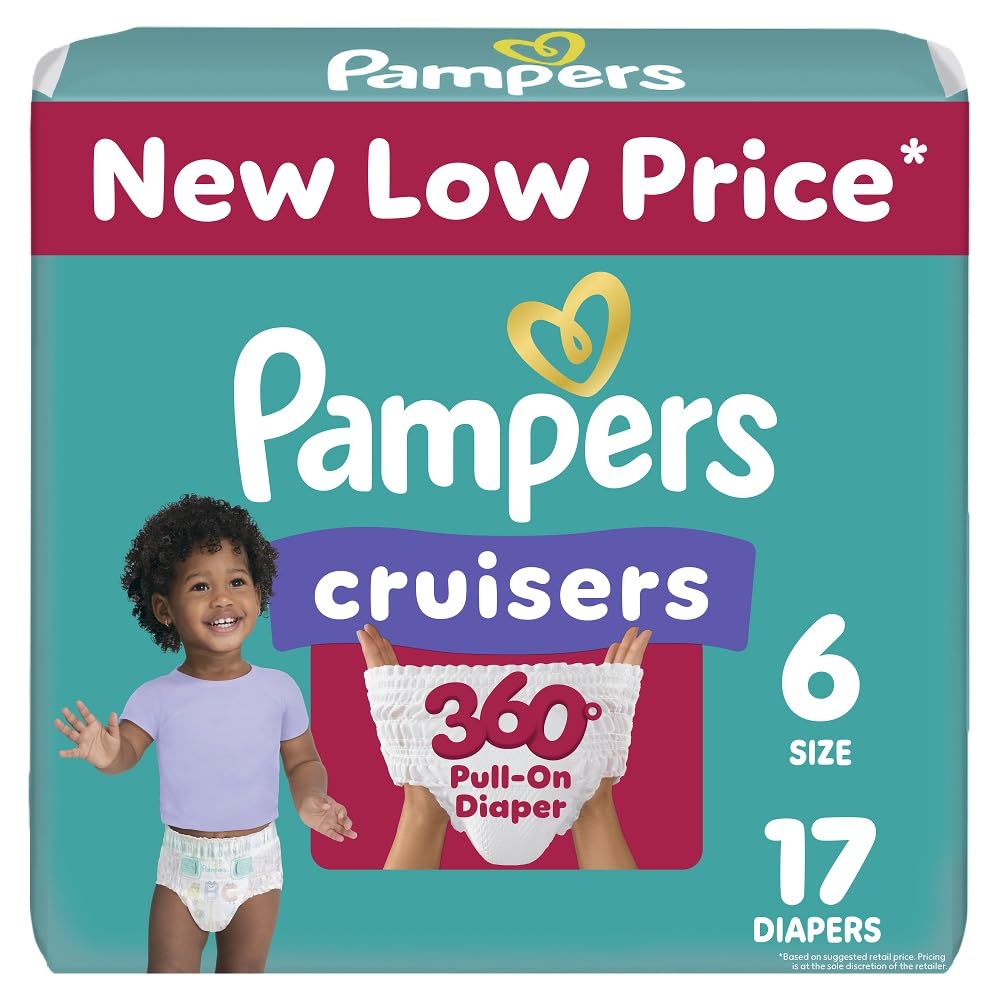 Pampers Diapers - Cruisers 360 - Size 5, 128 Count, Babyproof up to 100% Leakproof Pull - On Diaper - 7DAY'S