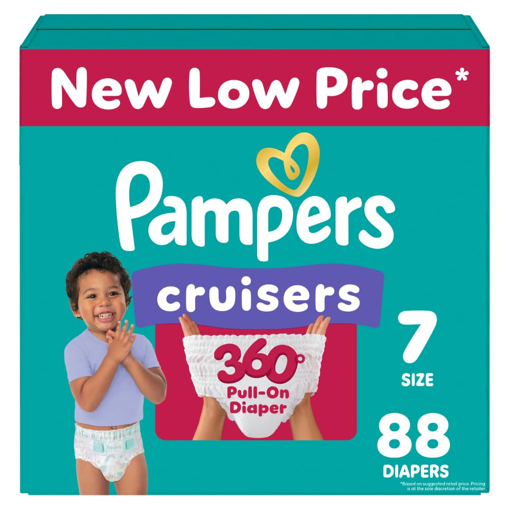 Pampers Diapers - Cruisers 360 - Size 5, 128 Count, Babyproof up to 100% Leakproof Pull - On Diaper - 7DAY'S