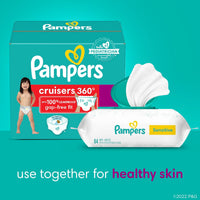 Pampers Diapers - Cruisers 360 - Size 5, 128 Count, Babyproof up to 100% Leakproof Pull - On Diaper - 7DAY'S