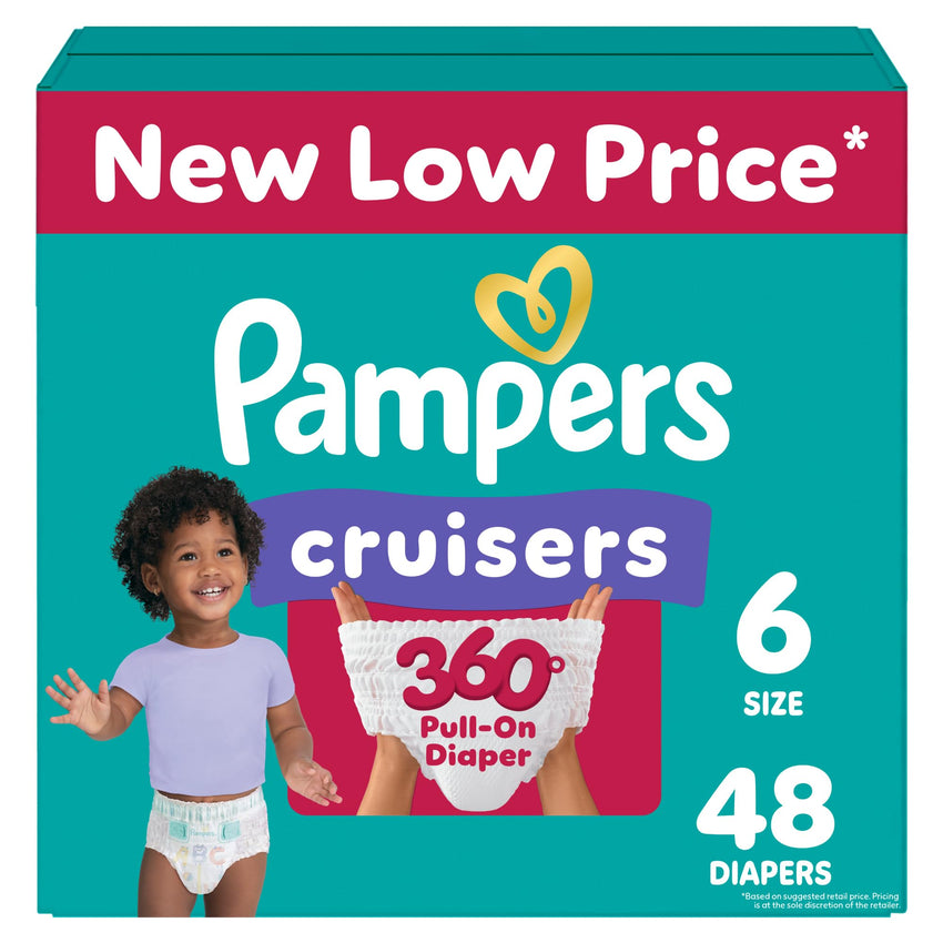 Pampers Diapers - Cruisers 360 - Size 5, 128 Count, Babyproof up to 100% Leakproof Pull - On Diaper - 7DAY'S
