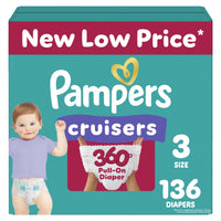Pampers Diapers - Cruisers 360 - Size 5, 128 Count, Babyproof up to 100% Leakproof Pull - On Diaper - 7DAY'S