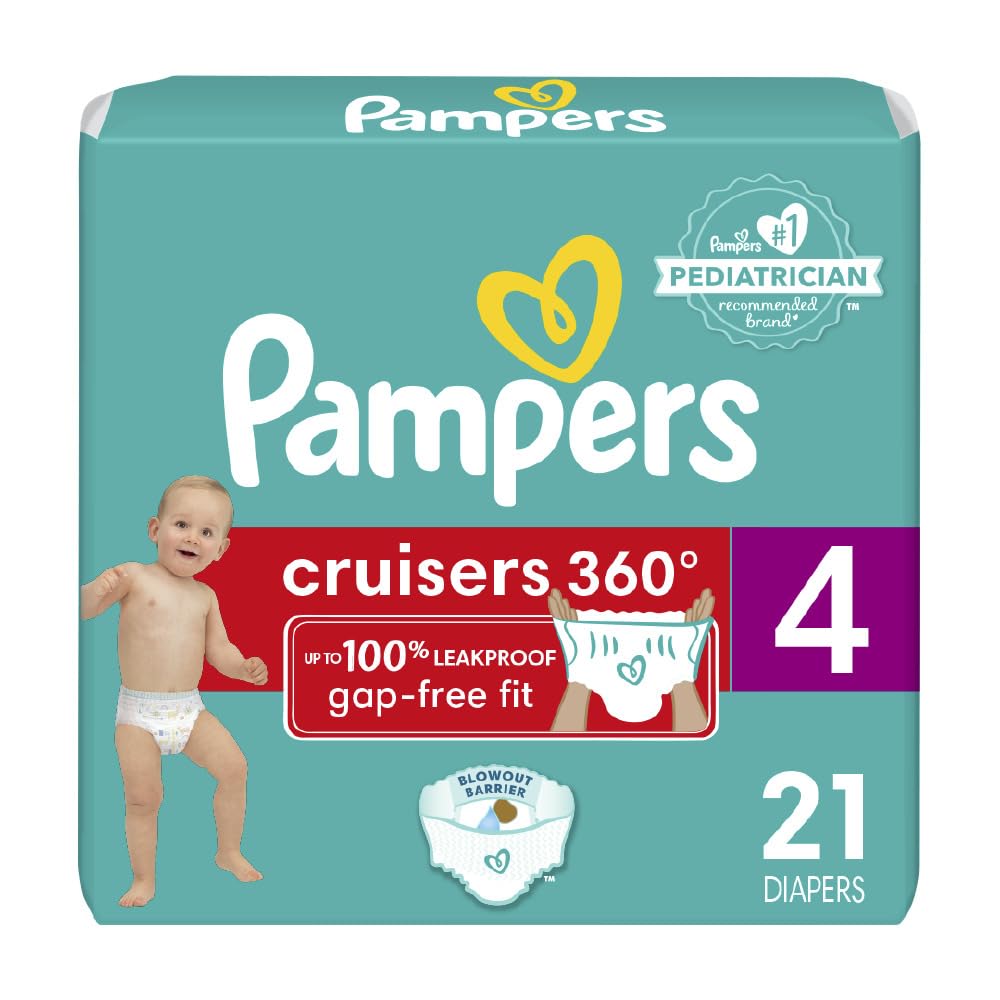 Pampers Diapers - Cruisers 360 - Size 5, 128 Count, Babyproof up to 100% Leakproof Pull - On Diaper - 7DAY'S