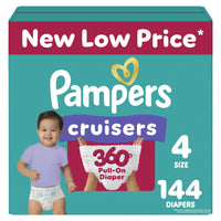 Pampers Diapers - Cruisers 360 - Size 5, 128 Count, Babyproof up to 100% Leakproof Pull - On Diaper - 7DAY'S