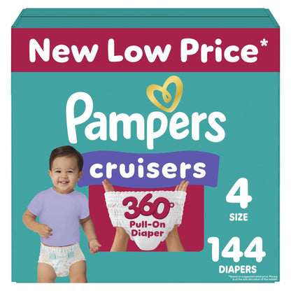 Pampers Diapers - Cruisers 360 - Size 5, 128 Count, Babyproof up to 100% Leakproof Pull - On Diaper - 7DAY'S