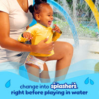 Pampers Swim Diapers - Splashers - Size 4, 18 Count, Gap - Free Disposable Baby Swimming Pants - 7DAY'S