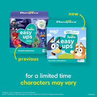 Pampers Training Pants - Easy Ups Boys & Girls Bluey - Size 3T - 4T, 124 Count, Children's Potty Underwear (Packaging May Vary) - 7DAY'S