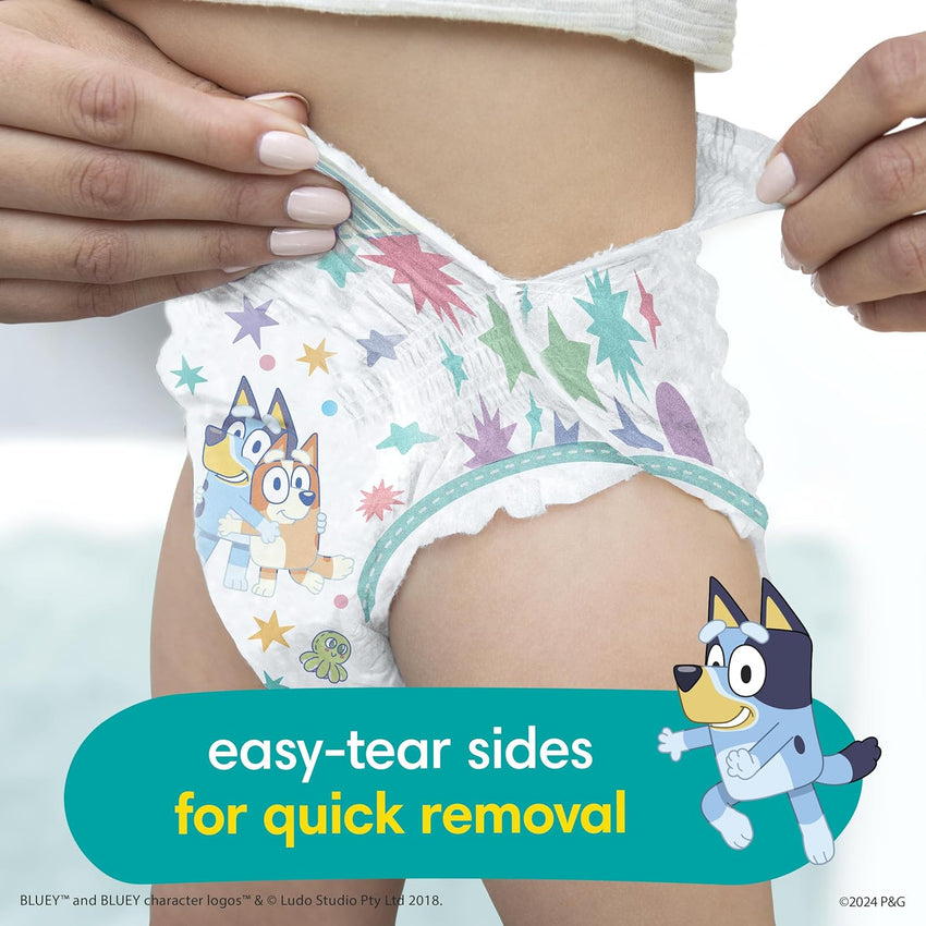 Pampers Training Pants - Easy Ups Boys & Girls Bluey - Size 3T - 4T, 124 Count, Children's Potty Underwear (Packaging May Vary) - 7DAY'S