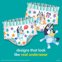 Pampers Training Pants - Easy Ups Boys & Girls Bluey - Size 3T - 4T, 124 Count, Children's Potty Underwear (Packaging May Vary) - 7DAY'S