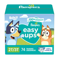 Pampers Training Pants - Easy Ups Boys & Girls Bluey - Size 3T - 4T, 124 Count, Children's Potty Underwear (Packaging May Vary) - 7DAY'S