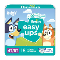 Pampers Training Pants - Easy Ups Boys & Girls Bluey - Size 3T - 4T, 124 Count, Children's Potty Underwear (Packaging May Vary) - 7DAY'S