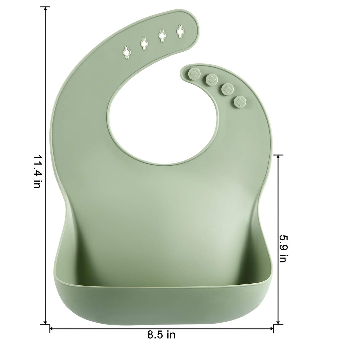 PandaEar Set of 3 Silicone Baby Bibs Waterproof, Soft, Unisex, 10 - 72 Months (Brown/Blue/Green) - 7DAY'S