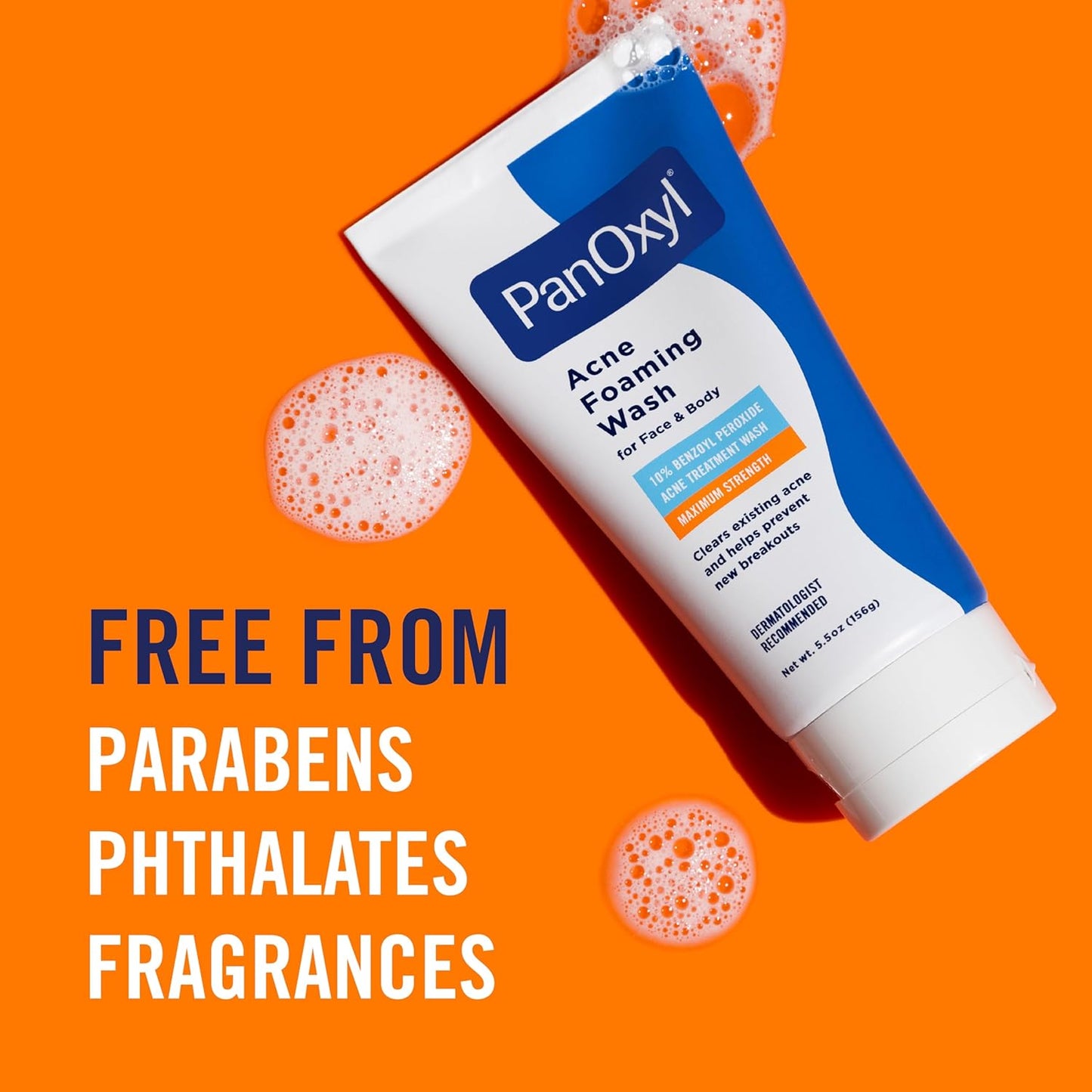 PanOxyl Acne Foaming Wash Benzoyl Peroxide 10% Maximum Strength Antimicrobial, 5.5 Oz - 7DAY'S