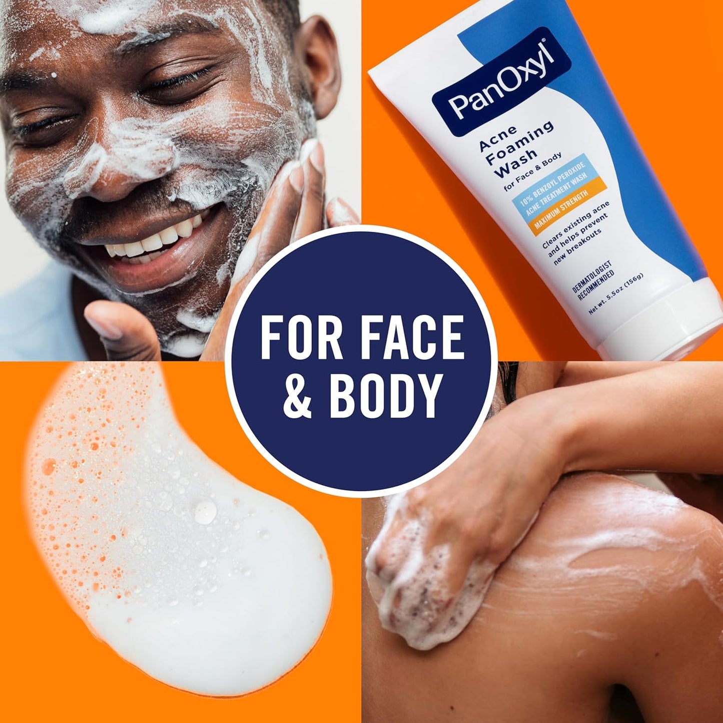 PanOxyl Acne Foaming Wash Benzoyl Peroxide 10% Maximum Strength Antimicrobial, 5.5 Oz - 7DAY'S