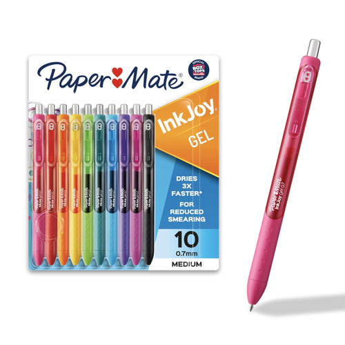 Paper Mate Colorful Gel Pens - InkJoy Gel Pens Assorted Medium Point (0.7). Perfect for Vibrant Colored Writing and Sketching with Paper Mate InkJoy 14 Count - 7DAY'S