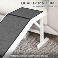 PawHut 60" Pet Ramp for Dogs & Cats, Non - Slip Carpet, Easy Access, White - 7DAY'S