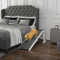 PawHut 60" Pet Ramp for Dogs & Cats, Non - Slip Carpet, Easy Access, White - 7DAY'S