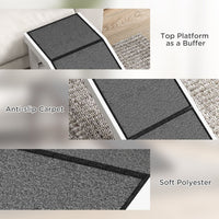 PawHut 60" Pet Ramp for Dogs & Cats, Non - Slip Carpet, Easy Access, White - 7DAY'S