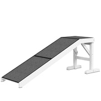 PawHut 60" Pet Ramp for Dogs & Cats, Non - Slip Carpet, Easy Access, White - 7DAY'S