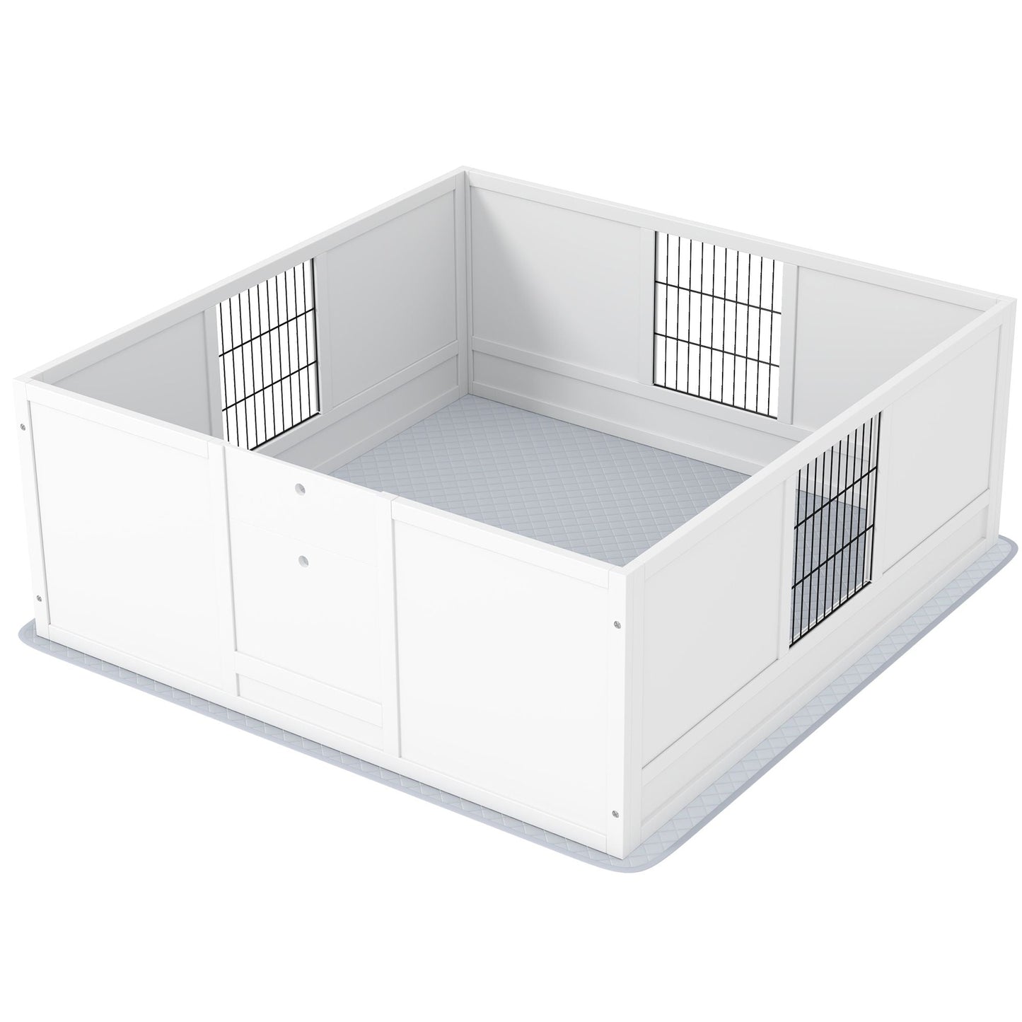 PawHut Dog Whelping Box with Washable Pee Pad, Adjustable Height Door, for Large Breed Dogs, 49" x 47" x 19" - 7DAY'S