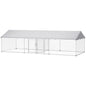 PawHut Two Room Outdoor Dog Kennel, Dog Run with Roof, Waterproof UV - Resistant Cover, Secure Lock, 19.7' x 7.5' x 5.2' - 7DAY'S