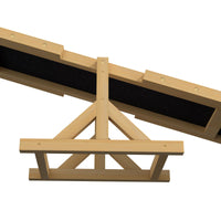 PawHut Wooden Dog Agility Seesaw for Training and Exercise, Yellow - 7DAY'S