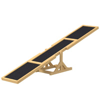 PawHut Wooden Dog Agility Seesaw for Training and Exercise, Yellow - 7DAY'S